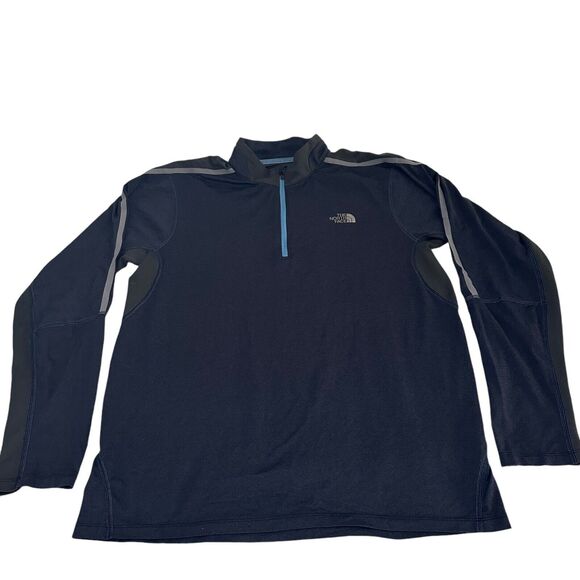 The North Face Flash Dry XD Pullover 1/4 Zip Men's Size Large Blue/Gray Running - Picture 1 of 5